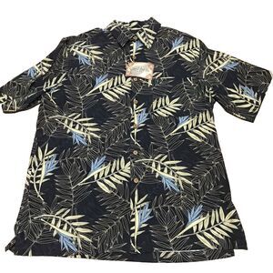 NWT Hawaiian Caribbean Silk Blend Tropical Large Shirt L Tommy Bahama style